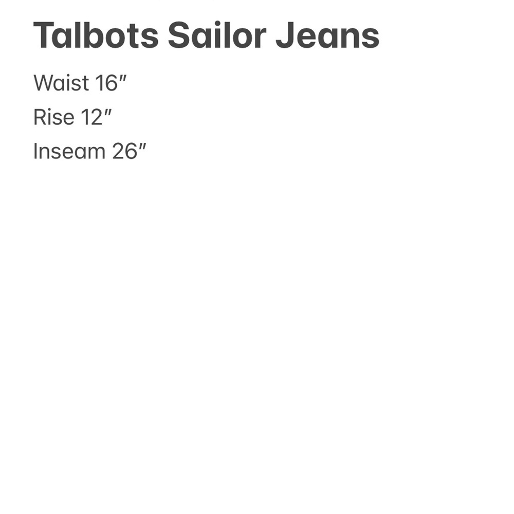 Talbots Blue Ankle Cropped Sailor Jeans Size 10 - Picture 9 of 9
